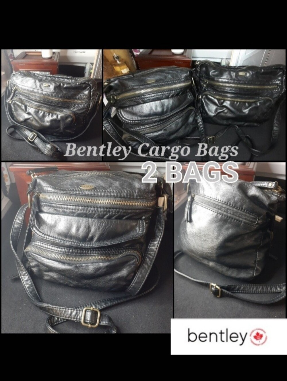 Two (2) Bentley Cargo Bags Black